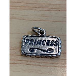.925 Princess Sterling Silver Jewelry Charm #girl power #princess